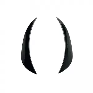 Front Bumper Side Flaps suitable for Mercedes-Benz C-Class W205 14-18 Pre-Facelift With A Design Bumper Glossy Black 2 Pieces