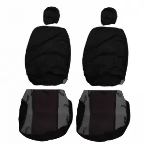 Seat Covers Smart Style Black-Red Set Front-Rear 8 Pieces-image-6304225