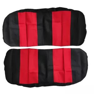 Seat Covers Smart Style Black-Red Set Front-Rear 8 Pieces-image-6304229