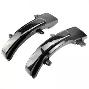 Mirror Led suitable for Citroen C4 Air Cross 12-15 / Mitsubishi ASX 10-14, L200 05-15, Pajero, Pajero Sport 08+, Outlander 12+ / Peugeot 4008 12-17 Dynamic Led Canbus Black 2 Pcs-image-6304258
