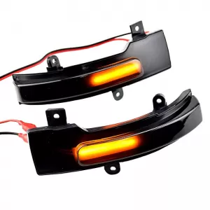 Mirror Led suitable for Citroen C4 Air Cross 12-15 / Mitsubishi ASX 10-14, L200 05-15, Pajero, Pajero Sport 08+, Outlander 12+ / Peugeot 4008 12-17 Dynamic Led Canbus Black 2 Pcs-image-6304260