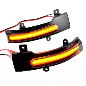 Mirror Led suitable for Citroen C4 Air Cross 12-15 / Mitsubishi ASX 10-14, L200 05-15, Pajero, Pajero Sport 08+, Outlander 12+ / Peugeot 4008 12-17 Dynamic Led Canbus Black 2 Pcs-image-6304262
