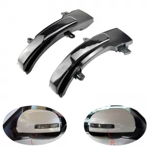 Mirror Led suitable for Citroen C4 Air Cross 12-15 / Mitsubishi ASX 10-14, L200 05-15, Pajero, Pajero Sport 08+, Outlander 12+ / Peugeot 4008 12-17 Dynamic Led Canbus Black 2 Pcs-image-6304263