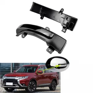 Mirror Led suitable for Citroen C4 Air Cross 12-15 / Mitsubishi ASX 10-14, L200 05-15, Pajero, Pajero Sport 08+, Outlander 12+ / Peugeot 4008 12-17 Dynamic Led Canbus Black 2 Pcs-image-6304264