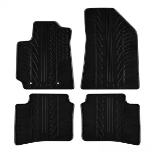 Rubber Car Mats Gledring 0417 suitable for Hyundai I10 Hatchback 2020- Manual Black 4 Pieces-image-6304494