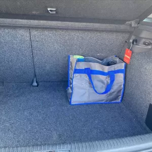 Car Boot Organizer & Shopping Bag Gray / Blue 38x20x31cm-image-6304677