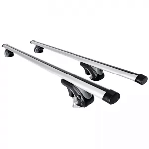 Roof Bars Aluminum Rackit Universal 120cm Railing System Set With Fixing Kit Silver 2 Pieces-image-6304703