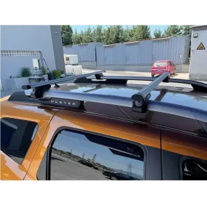 Roof Bars Aluminum Rackit Universal 120cm Railing System Set With Fixing Kit Silver 2 Pieces-image-6304712