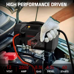 Car Booster, Powerbank, Car Washer 1.5 MPA Cordless, Compressor 150PSI, Led Light 5 in 1 Lokithor AW401 12 Volt 2500A-image-6304747