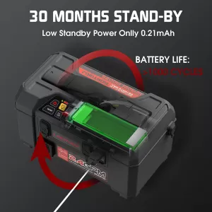 Car Booster, Powerbank, Car Washer 1.5 MPA Cordless, Compressor 150PSI, Led Light 5 in 1 Lokithor AW401 12 Volt 2500A-image-6304752