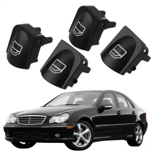 Switch Button Covers suitable for Left Electric Car Windows for Mercedes C-Class W203 2 Pieces-image-6304831