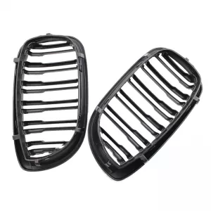 Front Grilles suitable for BMW 3 E46 03-06 Coupe/Cabrio M4 Look with Double Grille 4D Glossy Black 2 Pcs-image-6304864