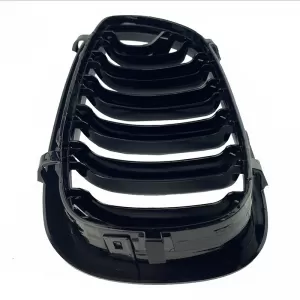 Front Grilles suitable for BMW 3 E46 03-06 Coupe/Cabrio M4 Look with Double Grille Glossy Black 2 Pcs-image-6304888