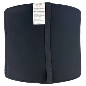 Back Support Anatomic / Orthopedic Cushion Memory Foam & Gel 38x35x10cm Black / Blue 1 Pc-image-6304902