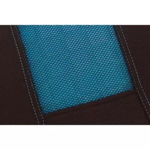 Back Support Anatomic / Orthopedic Cushion Memory Foam & Gel 38x35x10cm Black / Blue 1 Pc-image-6304905