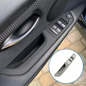 Türgriff (innen) & Fensterheberschalterpanel geeignet für Bmw 3 E90 05-11 Linke Vordertür (Fahrer) 37,5cm Grau-image-6304913