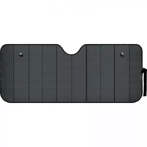 Sun Shade Interior Front Windshield UV Reflecting Foldable ''Black'' Feral Black Matte Medium 145 x 60 cm 1 Piece-image-6304974