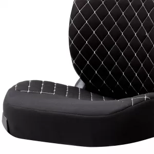 Semi Front Seat Covers suitable for Otom RSX Sport Fabric Embroidered Black With White Stitch RSXL-101 2 Pieces-image-6305193