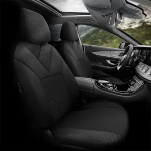 Seat Covers Otom Tempo Design Universal Cotton Rachel Front / Rear Set 11 Pieces Black TMP-1501-image-6305225