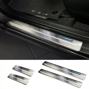 Decorative Interior Door Sills suitable for Toyota Rav4 16-18 / Toyota C-HR 2016+ Hybrid Chrome 4 Pcs-image-6305419