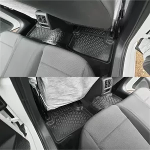 Car Mats 3D From Rubber TPE Suitable for VW Golf VIII (8) 2019+ Manual Transmission Rizline 4 Pcs Black