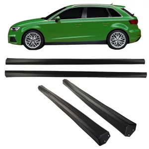 image-23-Side Skirts suitable for Audi A3 8V 16-20 Hatchback/Sportback from ABS plastic, 2 pcs