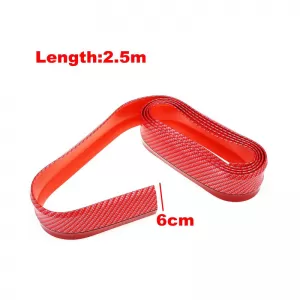 Front Spoiler Universal Samurai Lip Safe & Style 2500mm Red Carbon 1 pc-image-6306005
