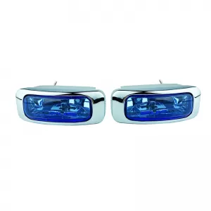 Head Lamp Universal 125x46mm H3 12V 55W LA-1100 16031 Blue/Chrome 2 Pcs-image-6306041