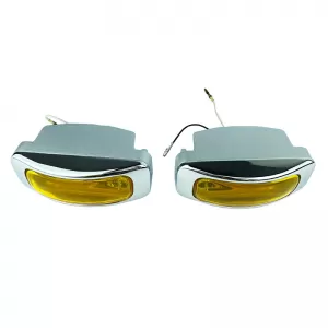 Head Lamp Universal 125x46mm H3 12V 55W LA-1100 16031 Yellow 2 Pcs-image-6306051