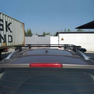 Roof Bars Steel Universal 125cm Railing System Set With Fixing Kit Black 28006 2 Pieces-image-6306080