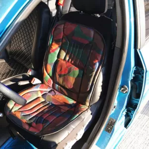 Seat Front Cushion ''Camouflage'' 100% Leather Brown-Black 1 Piece 11049-image-6306120