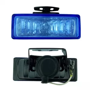 Head Lamp Universal 126x46mm H3 12 Volt 55 Watt LA-V127 Blue 2 Pcs-image-6306152