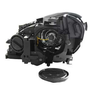 Headlights Set Suitable for Mercedes-Benz C-Class W204 11-14 DRL & Led Signal Black H7 With Motor-image-6306388