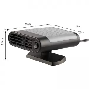 Car Heater / Defroster Plug In Lighter 12 Volt 150 Watt Black/Grey Color 15273-image-6306427