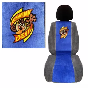 Seat Front Cushions 100% Towel Taz WB Blue/Grey 2 Pieces 2756-39-image-6306496