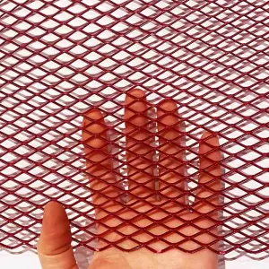 Bumper Mesh Universal Aluminium 100x30cm Red 1 Piece-image-6306502