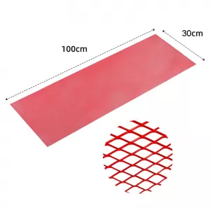Bumper Mesh Universal Aluminium 100x30cm Red 1 Piece-image-6306504