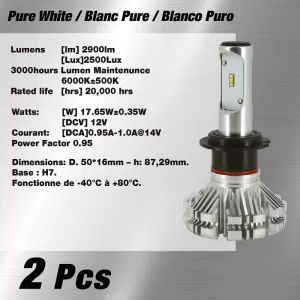 Led Kit H7 Pulse 12Volt 17.65watt 2900lm 6500k 2pcs-image-6307874