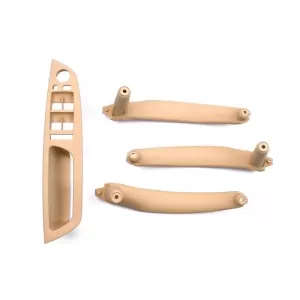 Türgriffset (im Auto) & Fensterheberschalterpanel mit Spiegelöffnung geeignet für Bmw X5 E70 07-13 / X6 E71 08-15 Beige 4 Teile-image-6308208