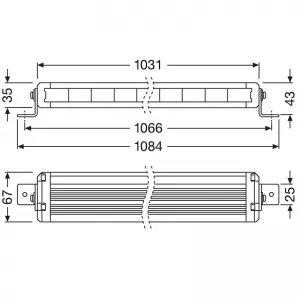 Working Lamp / Led Bar Osram VX1000-CB SM 36 Led 12 / 24 Volt 108 Watt LEDDL120-CB-SM-image-6308921