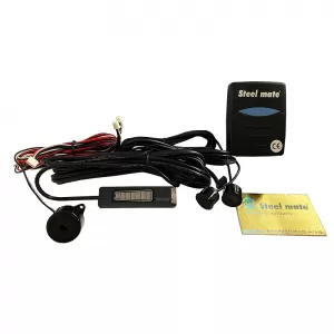 Parking System PDC with 2 Sensors 18mm Piano Black with Display Steel Mate 4386-image-6309036