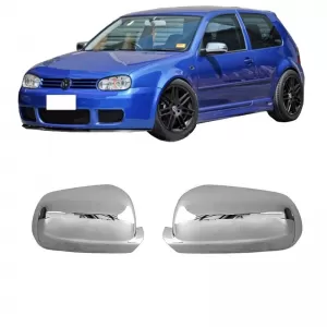 image-49-Mirror Covers suitable for VW Golf IV (4) 98-04, Bora 98-04, Passat 3B 97-00 Small - Large Chrome 2 Pieces