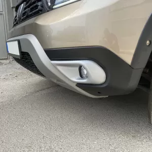 Front Bumper Fog Lamp Frames suitable for Dacia Duster 2018+ Silver Color 2 Pieces-image-6309221