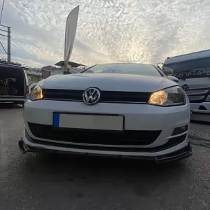Front Spoiler suitable for VW Golf VII (7.5) 17-20 Standard Bumper Black Color Made from ABS Plastic 3 Pieces-image-6309310