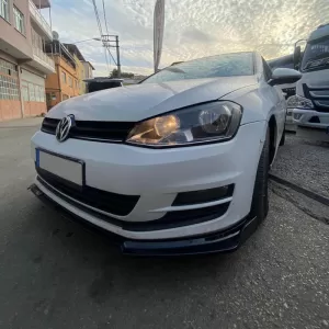 Front Spoiler suitable for VW Golf VII (7.5) 17-20 Standard Bumper Black Color Made from ABS Plastic 3 Pieces-image-6309314