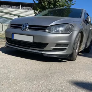 Front Spoiler suitable for VW Golf VII (7) 12-17 Standard Bumper Black Color From Abs Plastic 3 Pieces-image-6309333