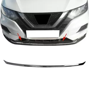 Bumper Grille Fins Chrome Suitable for Nissan Qashqai 2017-2021 Steel-image-6309418