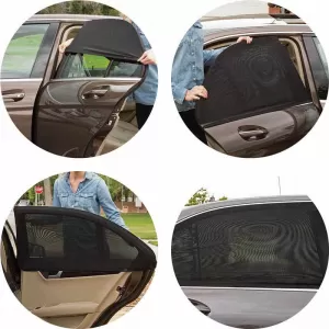 Sun Shade Interior Side Windows Car Flexible Feral 94 x 51 cm 2 Pieces-image-6309657