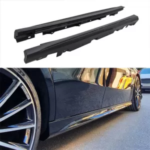 image-25-Side Skirts suitable for Mercedes-Benz A-Class W177 19+ Hatchback A Design Line Look From Abs Plastic 2 pcs
