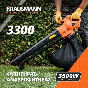 Elektrischer Handbläser 3500W mit Geschwindigkeitsregelung Krausmann 3300-image-6309859